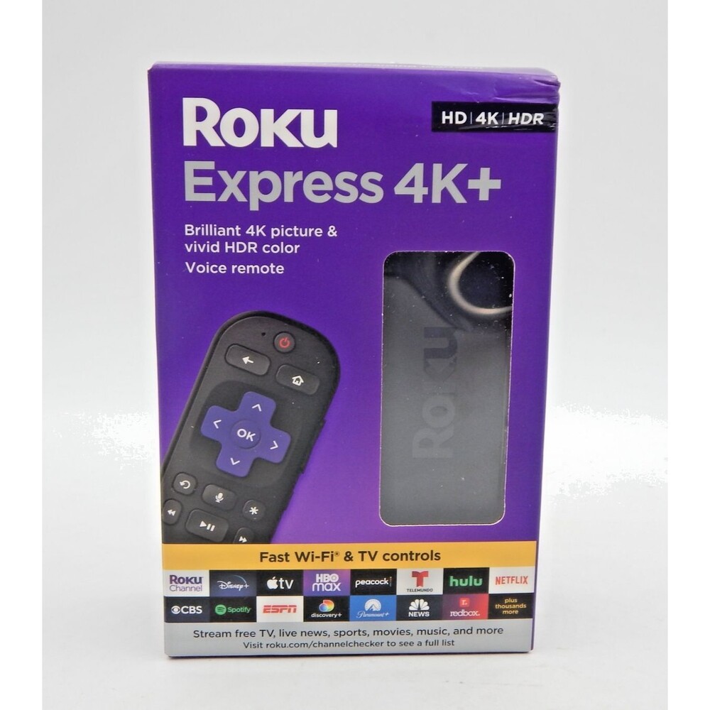 Roku Express 4K+ Streaming Player 3941R2 HD/4K/HDR Voice Remote NEW/SEALED